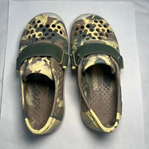 PLAE Mimo Sneakers Slip On Shoes Camo Green Yellow Toddler Boys 10 - Picture 3 of 8